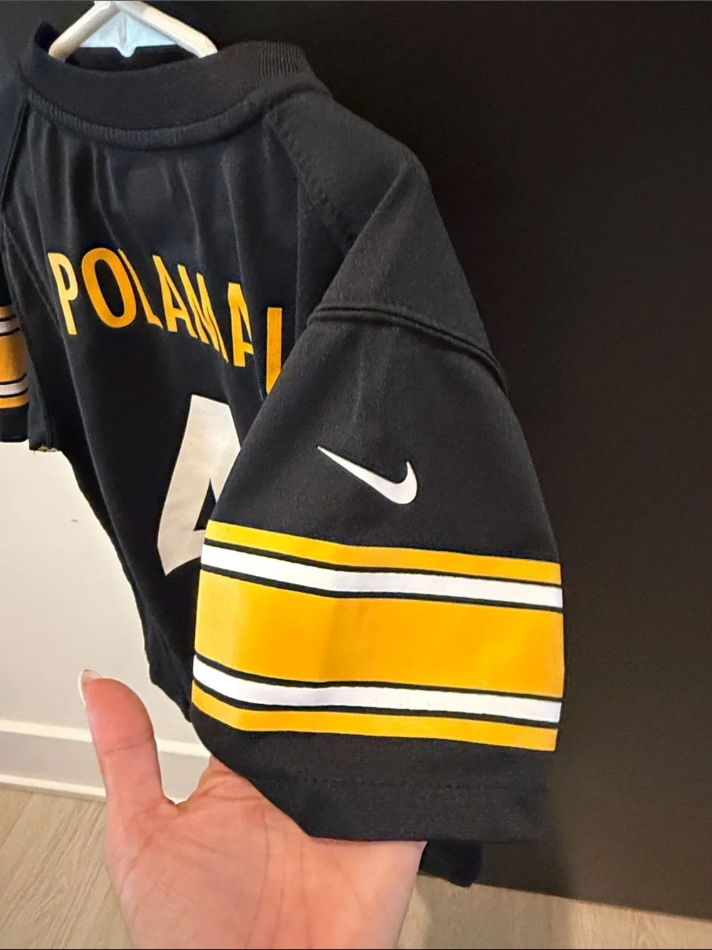 Nike Kids Black and Yellow Football Jersey #43